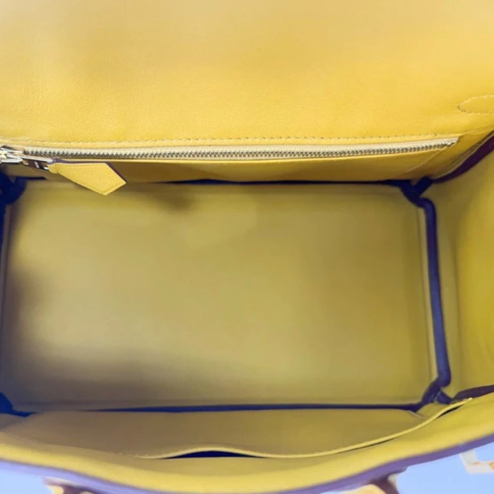 Authentic Hermes Birkin 25 Jaune Ambre Swift Gold Hardware - Picture 7 of 10